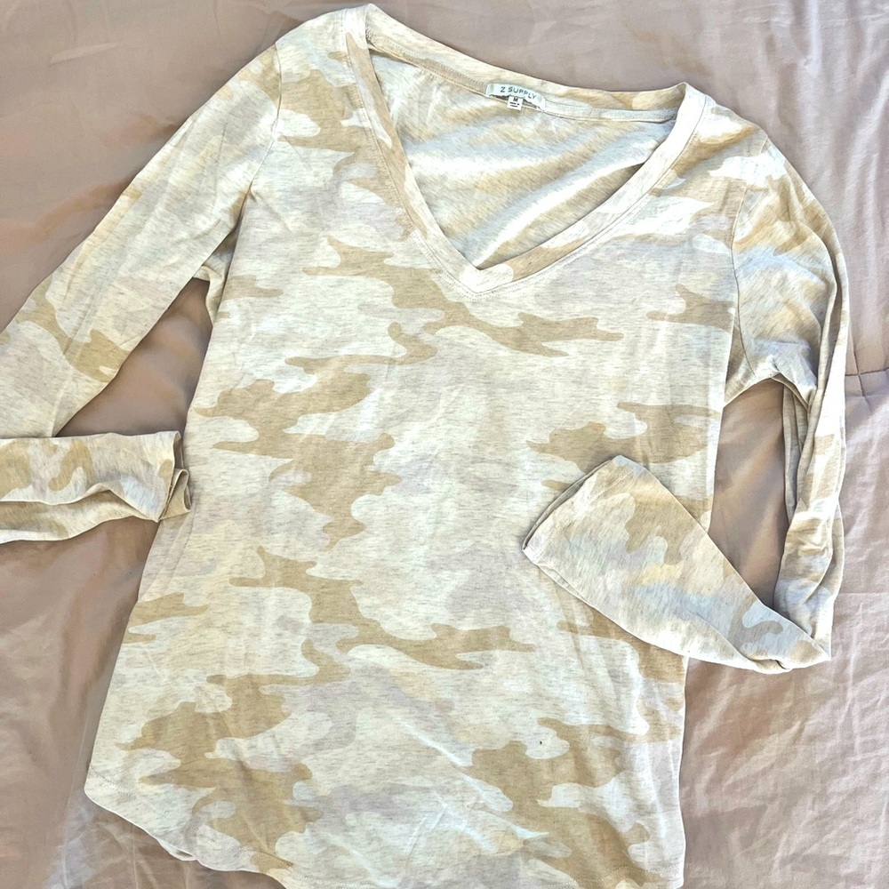Camo Long Sleeve Top